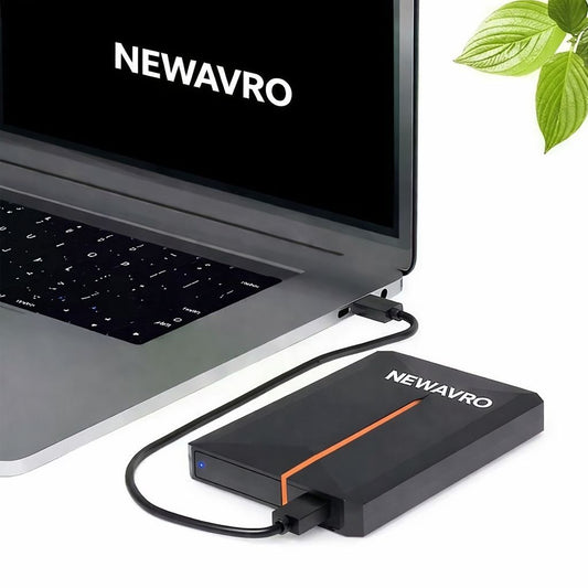 NEWAVRO External Hard Drive Enclosure 2.5 Inch USB 3.0 to SATA HDD/SSD Case, 5Gbps Hard Drive Caddy for PC & Laptop