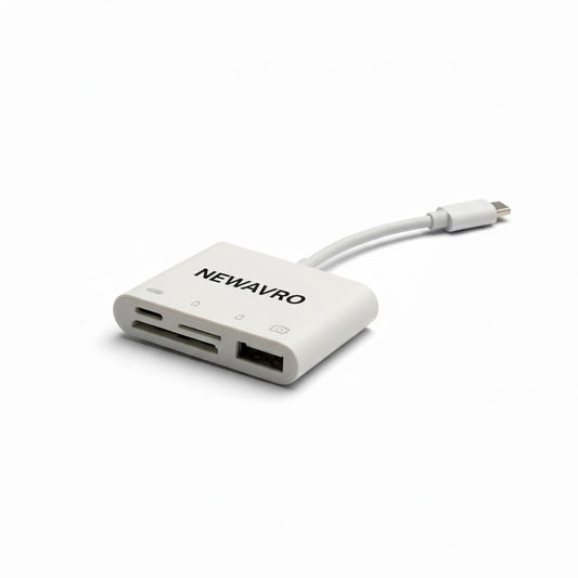 NEWAVRO 3-in-1 SD Card Reader for iPhone/iPad, High-Speed Memory Card Adapter, Camera Photo Transfer, SD Card Reader for Mobile & Tablet