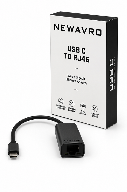 Newavro USB-C to Gigabit Ethernet Adapter - Type-C to RJ45 Network Adapter