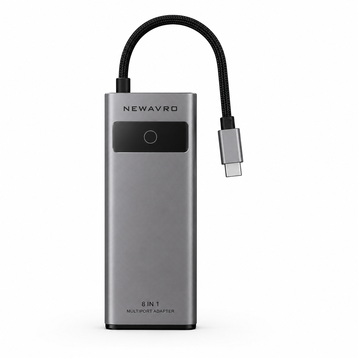 NEWAVRO 8-in-1 USB-C Hub Docking Station - Multiport Type-C Adapter w/ HDMI